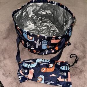 21L Water Bucket Folding Footbath Spa PEVA Oxford Cloth Large Capacity Llama